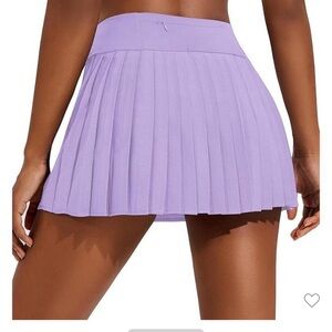 Pinspark women’s skirt w/ pockets high waisted 14”net Pleated Lilac Mini Skirt M